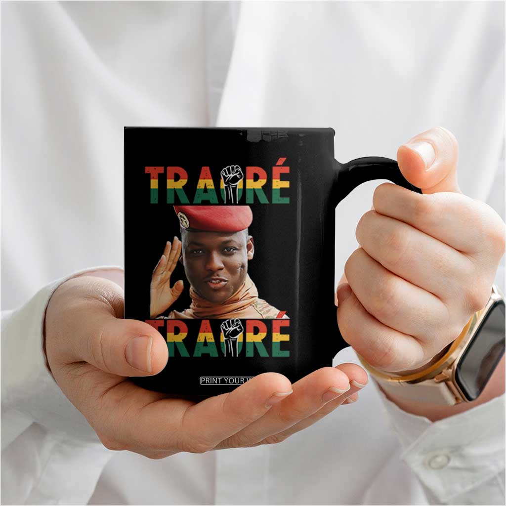 Traoré 2025 Coffee Mug African President Burkina Faso TS02 Print Your Wear