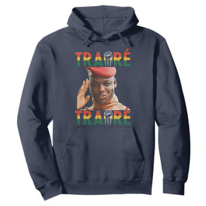 Traoré 2025 Hoodie African President Burkina Faso TS02 Navy Print Your Wear