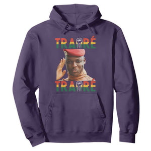 Traoré 2025 Hoodie African President Burkina Faso TS02 Purple Print Your Wear