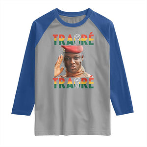 Traoré 2025 Raglan Shirt African President Burkina Faso TS02 Sport Gray Royal Print Your Wear