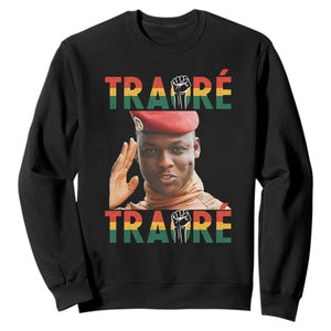 Traoré 2025 Sweatshirt African President Burkina Faso TS02 Black Print Your Wear