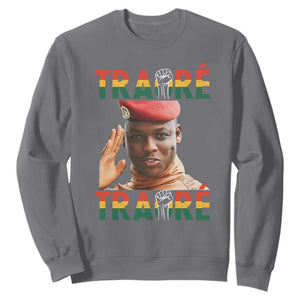 Traoré 2025 Sweatshirt African President Burkina Faso TS02 Charcoal Print Your Wear