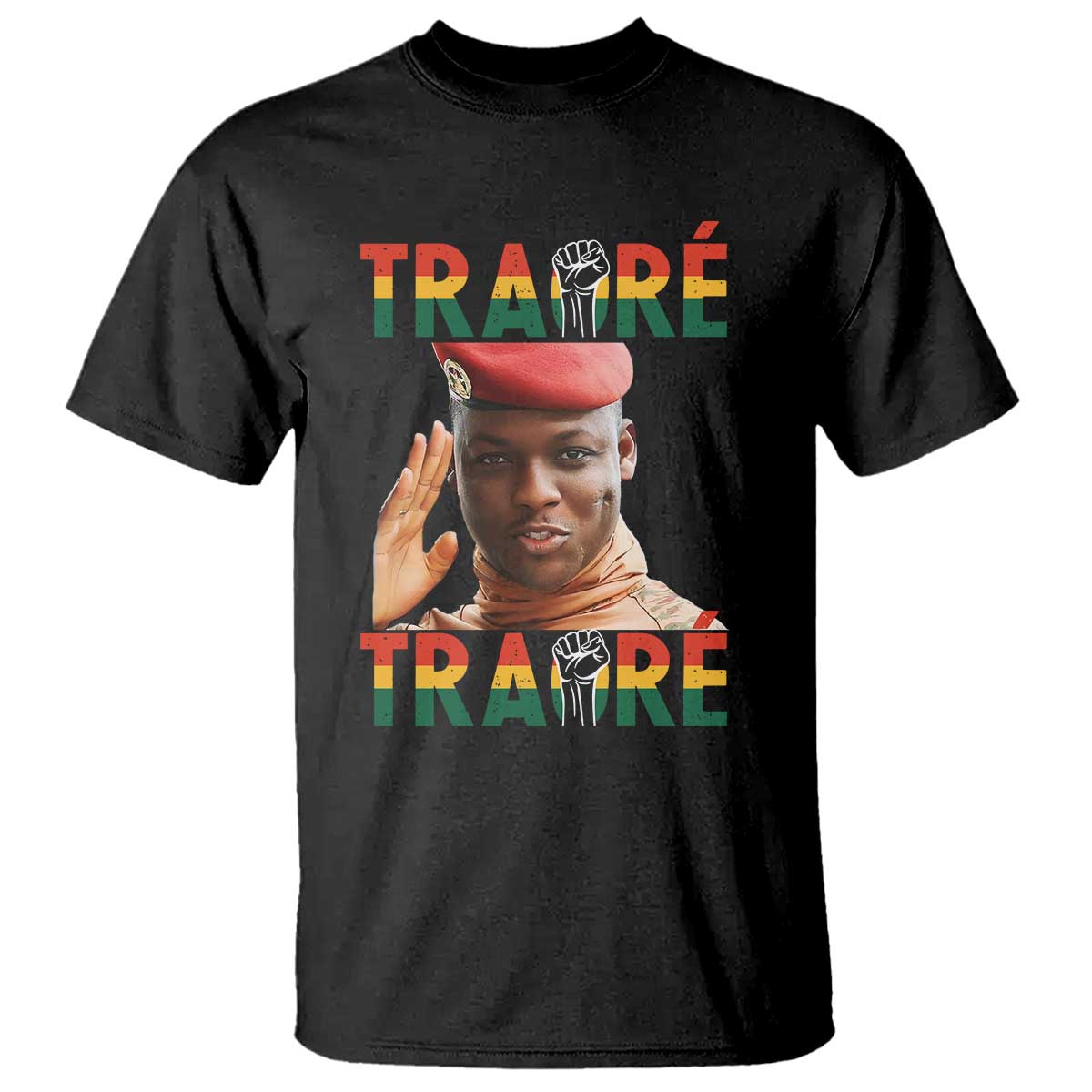 Traoré 2025 T Shirt African President Burkina Faso TS02 Black Print Your Wear