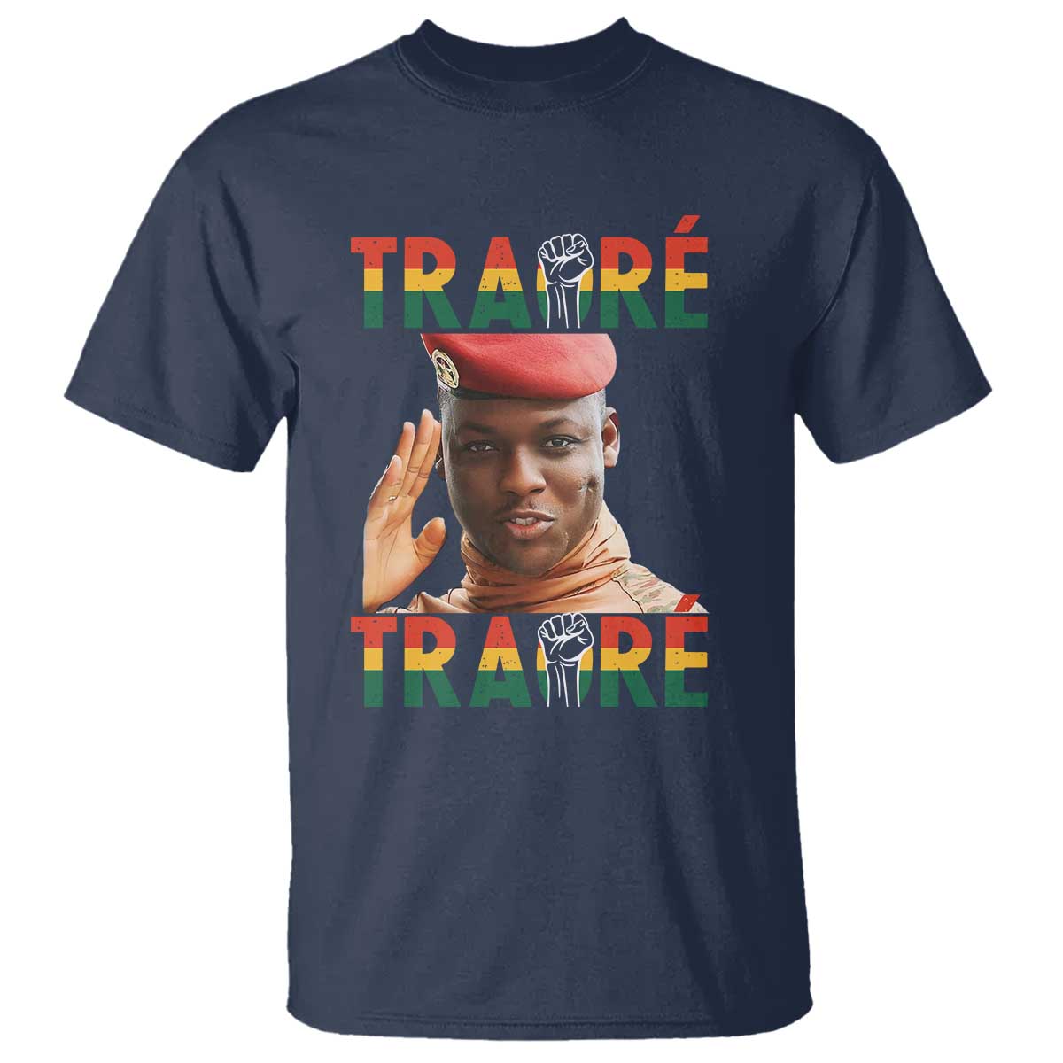 Traoré 2025 T Shirt African President Burkina Faso TS02 Navy Print Your Wear