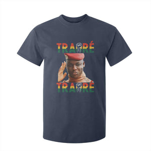 Traoré 2025 T Shirt For Kid African President Burkina Faso TS02 Navy Print Your Wear