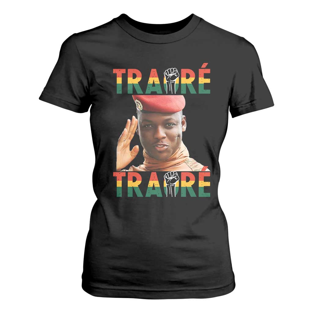Traoré 2025 T Shirt For Women African President Burkina Faso TS02 Black Print Your Wear