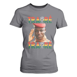 Traoré 2025 T Shirt For Women African President Burkina Faso TS02 Charcoal Print Your Wear