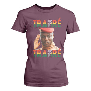 Traoré 2025 T Shirt For Women African President Burkina Faso TS02 Maroon Print Your Wear