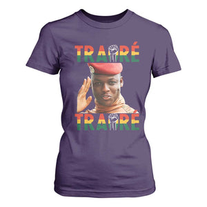 Traoré 2025 T Shirt For Women African President Burkina Faso TS02 Purple Print Your Wear