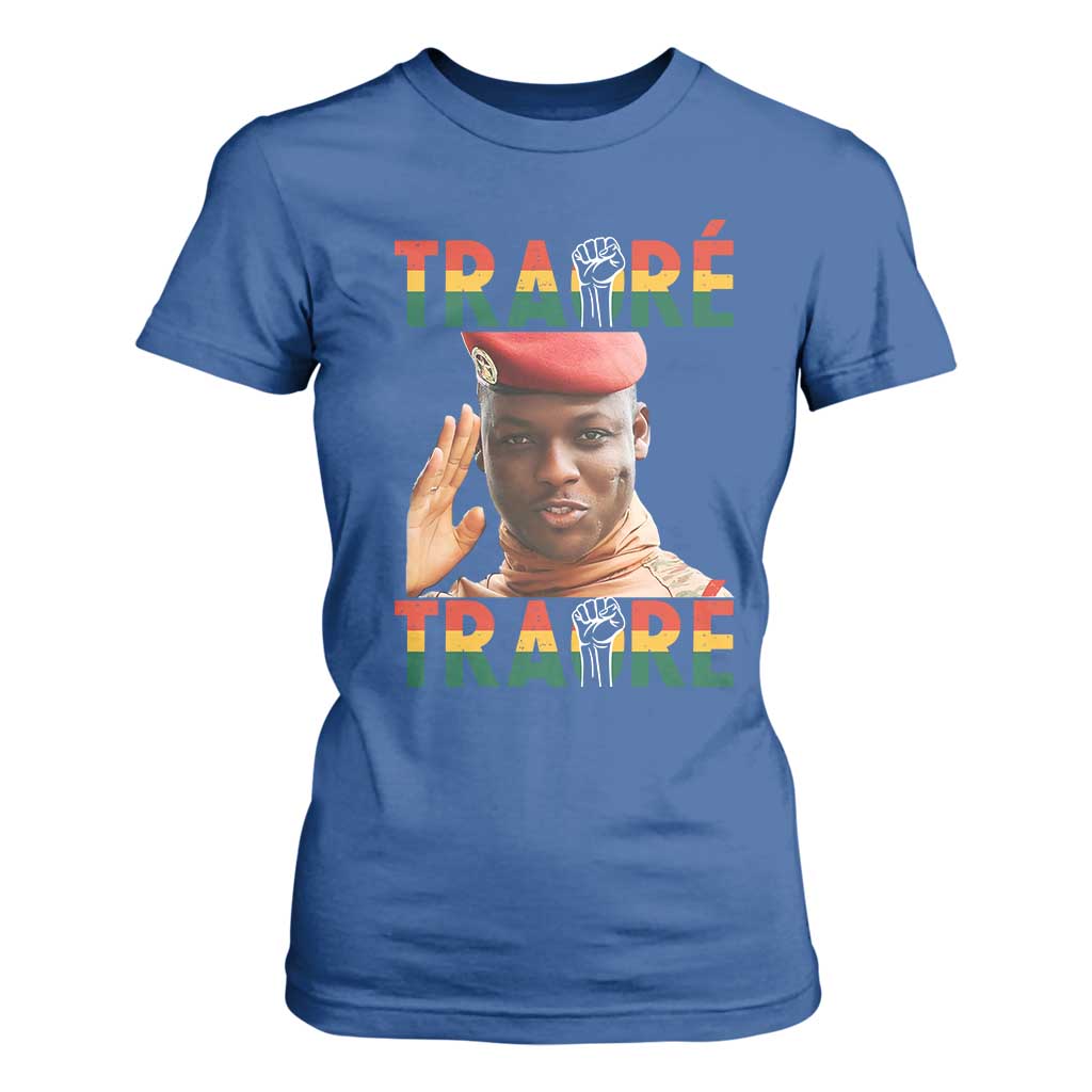 Traoré 2025 T Shirt For Women African President Burkina Faso TS02 Royal Blue Print Your Wear