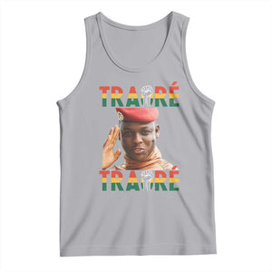 Traoré 2025 Tank Top African President Burkina Faso TS02 Athletic Heather Print Your Wear
