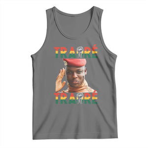 Traoré 2025 Tank Top African President Burkina Faso TS02 Black Heather Print Your Wear