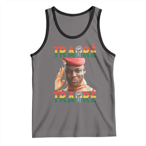 Traoré 2025 Tank Top African President Burkina Faso TS02 Deep Heather Black Print Your Wear