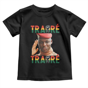 Traoré 2025 Toddler T Shirt African President Burkina Faso TS02 Black Print Your Wear