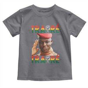 Traoré 2025 Toddler T Shirt African President Burkina Faso TS02 Charcoal Print Your Wear