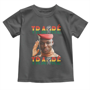 Traoré 2025 Toddler T Shirt African President Burkina Faso TS02 Dark Heather Print Your Wear