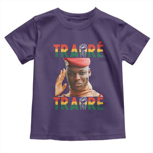 Traoré 2025 Toddler T Shirt African President Burkina Faso TS02 Purple Print Your Wear