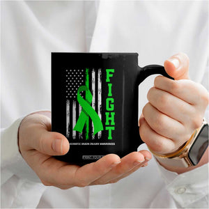 Traumatic Brain Injury Awareness Coffee Mug Fight TBI American US Flag TS02 Print Your Wear