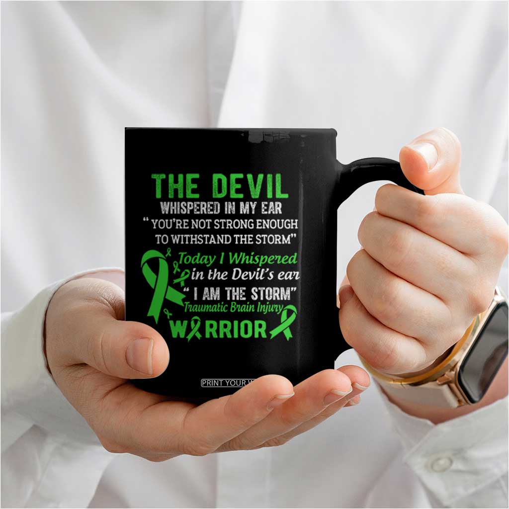 Traumatic Brain Injury Awareness Coffee Mug I Am The Storm TBI Warrior TS02 Print Your Wear