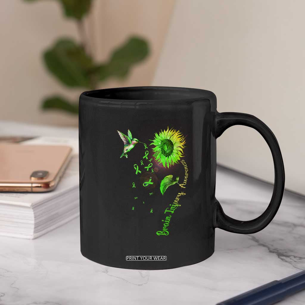 Traumatic Brain Injury Awareness Coffee Mug Sunflower Hummingbird TS02 Print Your Wear