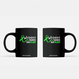 Traumatic Brain Injury Awareness Coffee Mug TBI Survivor TS02 Black Print Your Wear