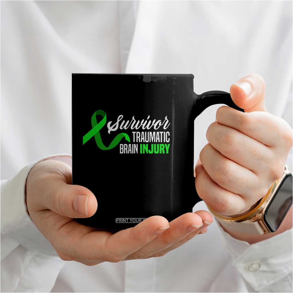 Traumatic Brain Injury Awareness Coffee Mug TBI Survivor TS02 Print Your Wear