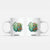 Traumatic Brain Injury Awareness Coffee Mug TBI Warrior Green Floral Brain TS02 White Print Your Wear