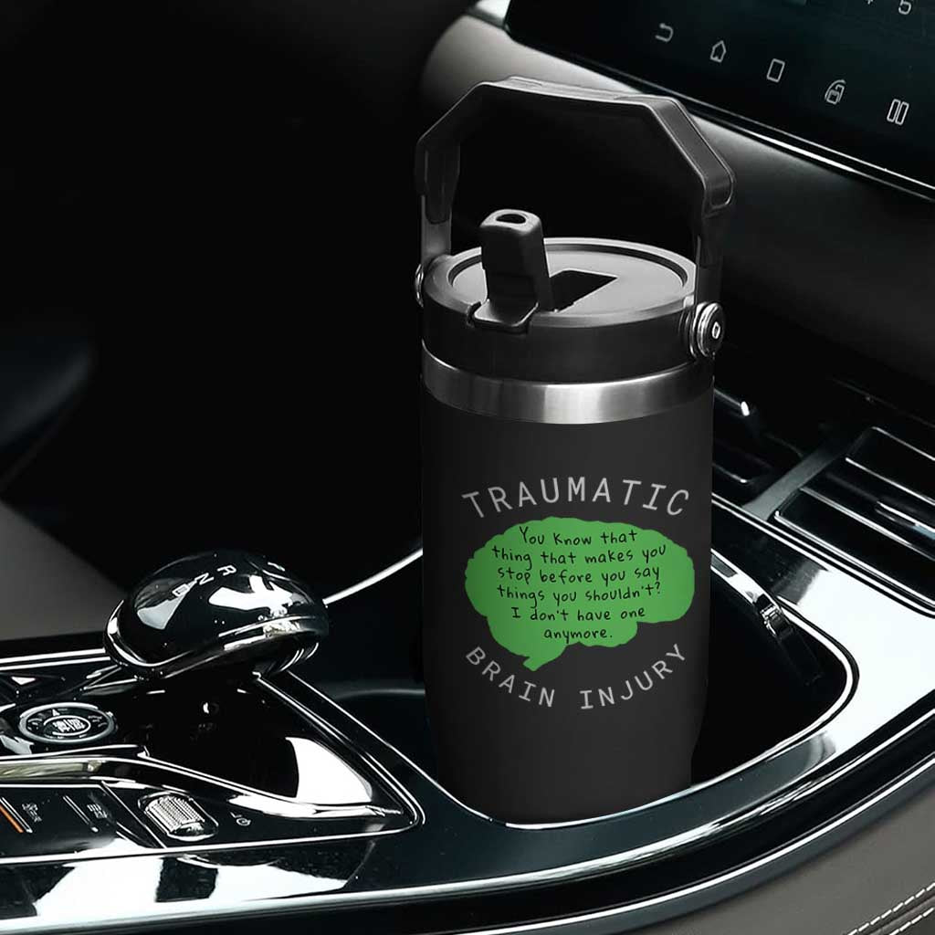 Traumatic Brain Injury Awareness Flip Straw Tumbler TBI Support TS02 Print Your Wear