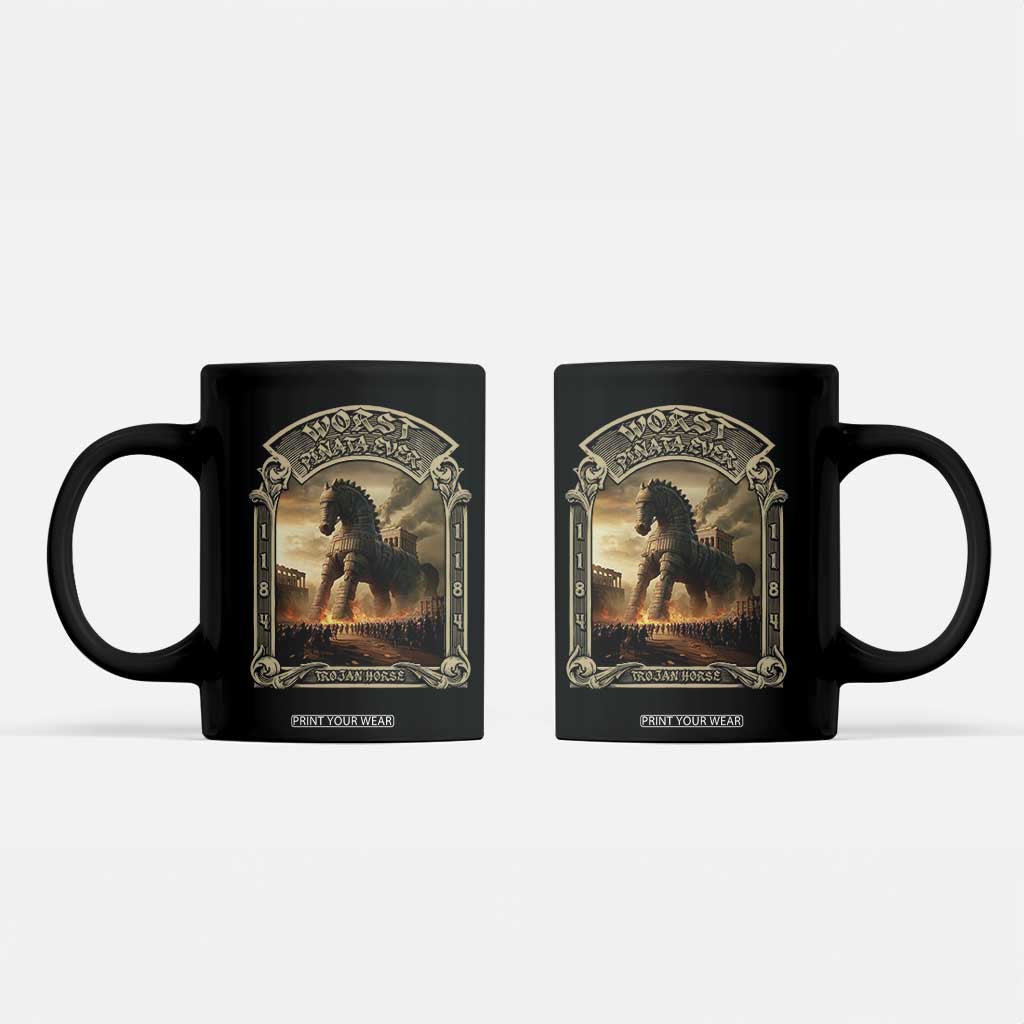 Trojan Horse Coffee Mug Ancient Greek Epic Mythlogy History Lover TS09 Black Print Your Wear