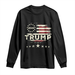 Trump 2028 President Long Sleeve Shirt Vintage American Flag Election Campaign TS11 Black Print Your Wear