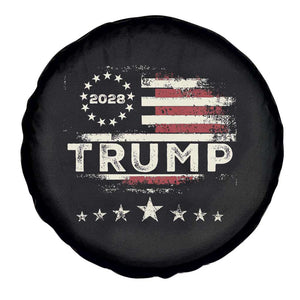 Trump 2028 President Spare Tire Cover Vintage American Flag Election Campaign TS11 Print Your Wear