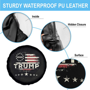 Trump 2028 President Spare Tire Cover Vintage American Flag Election Campaign TS11 Print Your Wear