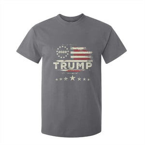 Trump 2028 President T Shirt For Kid Vintage American Flag Election Campaign TS11 Charcoal Print Your Wear