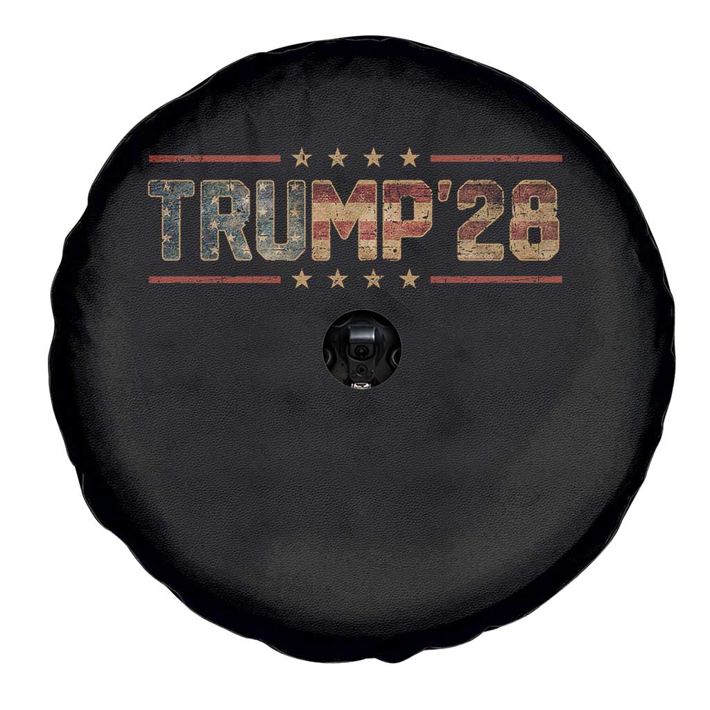 Trump 2028 Spare Tire Cover Vote Trump Vintage America US Flag TS11 Print Your Wear