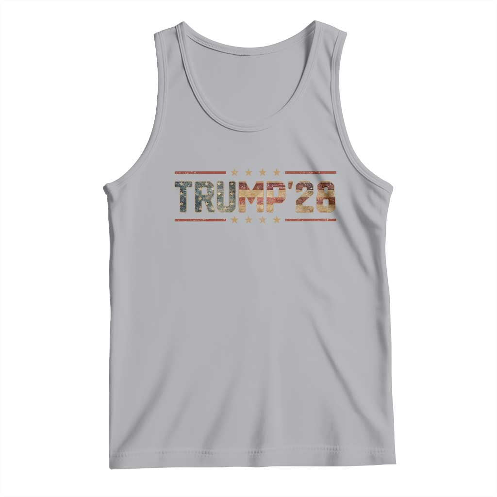 Trump 2028 Tank Top Vote Trump Vintage America US Flag TS11 Athletic Heather Print Your Wear