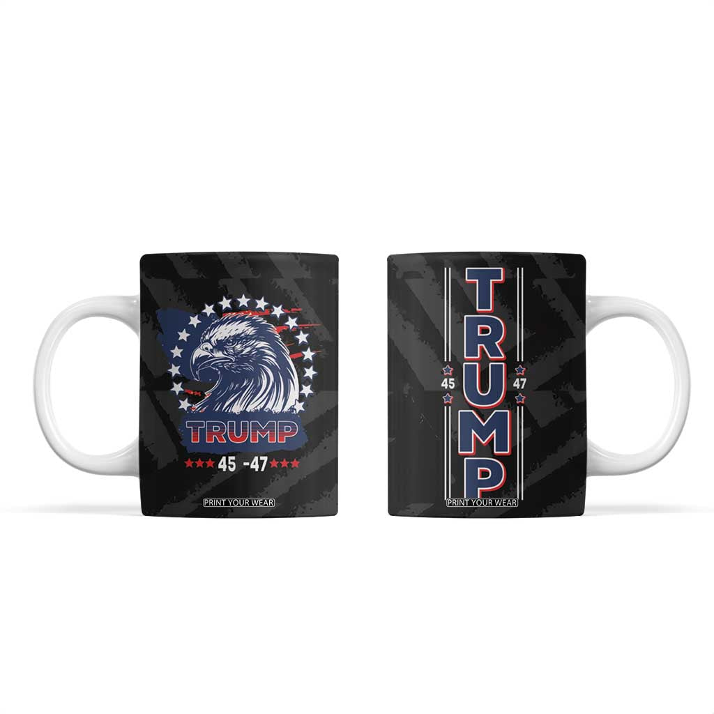 Trump 45 47 Coffee Mug Patriotic American Eagle TB09 Black Print Your Wear