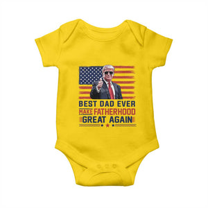 Trump Best Dad Ever Baby Onesie Funny Father's Day Make Fatherhood Great Again USA Flag TS02 Daisy Print Your Wear