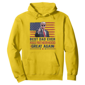 Trump Best Dad Ever Hoodie Funny Father's Day Make Fatherhood Great Again USA Flag TS02 Daisy Print Your Wear