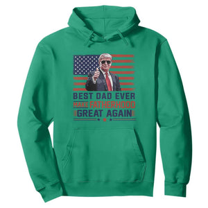 Trump Best Dad Ever Hoodie Funny Father's Day Make Fatherhood Great Again USA Flag TS02 Irish Green Print Your Wear