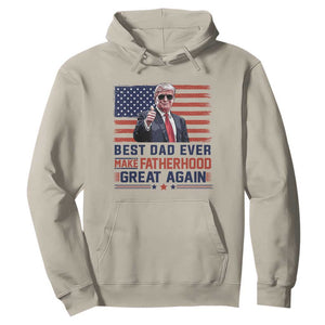 Trump Best Dad Ever Hoodie Funny Father's Day Make Fatherhood Great Again USA Flag TS02 Sand Print Your Wear