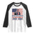 Trump Best Dad Ever Raglan Shirt Funny Father's Day Make Fatherhood Great Again USA Flag TS02 White Black Print Your Wear
