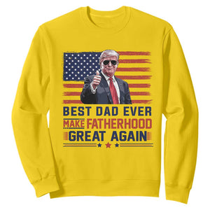 Trump Best Dad Ever Sweatshirt Funny Father's Day Make Fatherhood Great Again USA Flag TS02 Daisy Print Your Wear