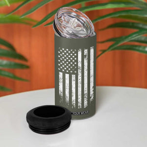 Trump Dad 4 in 1 Can Cooler Tumbler Papa Grandpa Stepdad Fathers Day Gift American Flag TB10 Print Your Wear