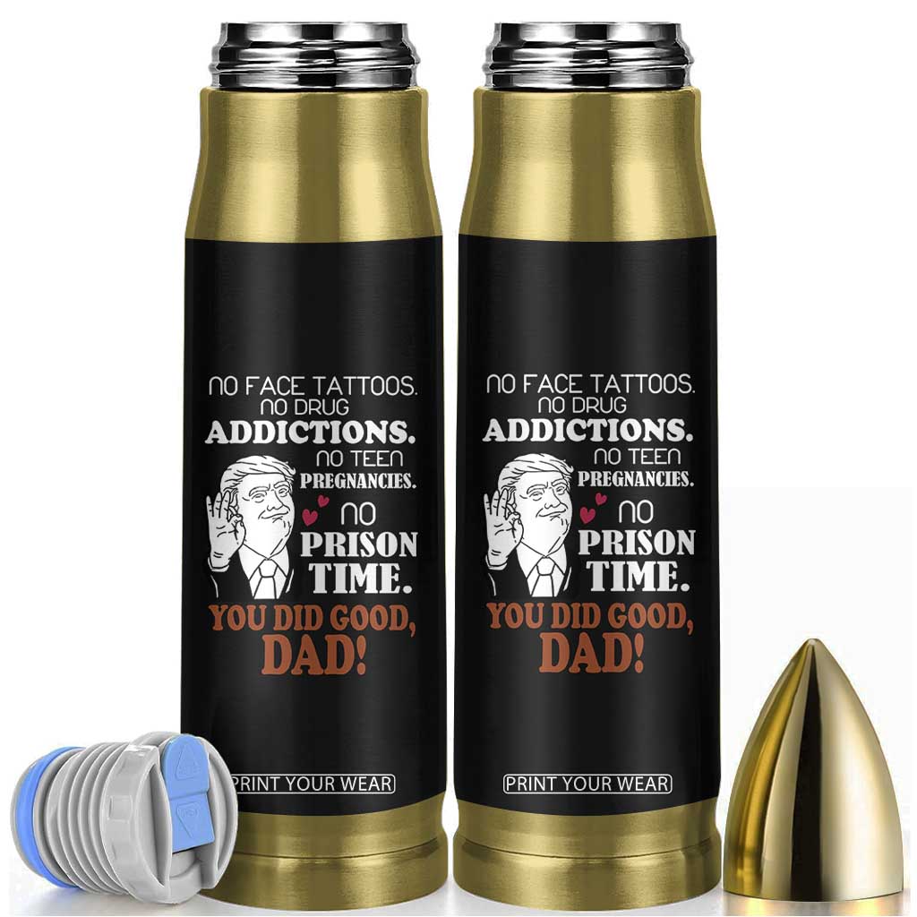 Trump Dad Bullet Tumbler Funny Fathers Day Gag Gifts TB10 Black Print Your Wear