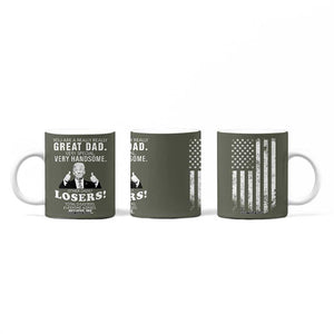 Trump Dad Coffee Mug Papa Grandpa Stepdad Fathers Day Gift American Flag TB10 Print Your Wear