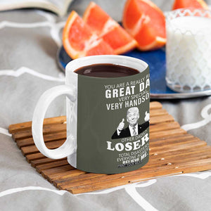 Trump Dad Coffee Mug Papa Grandpa Stepdad Fathers Day Gift American Flag TB10 Print Your Wear