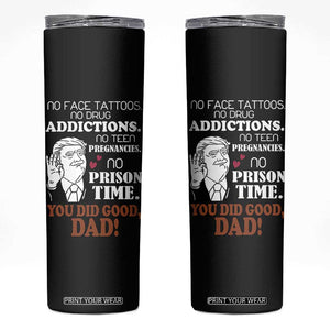 Trump Dad Skinny Tumbler Funny Fathers Day Gag Gifts TB10 Black Print Your Wear