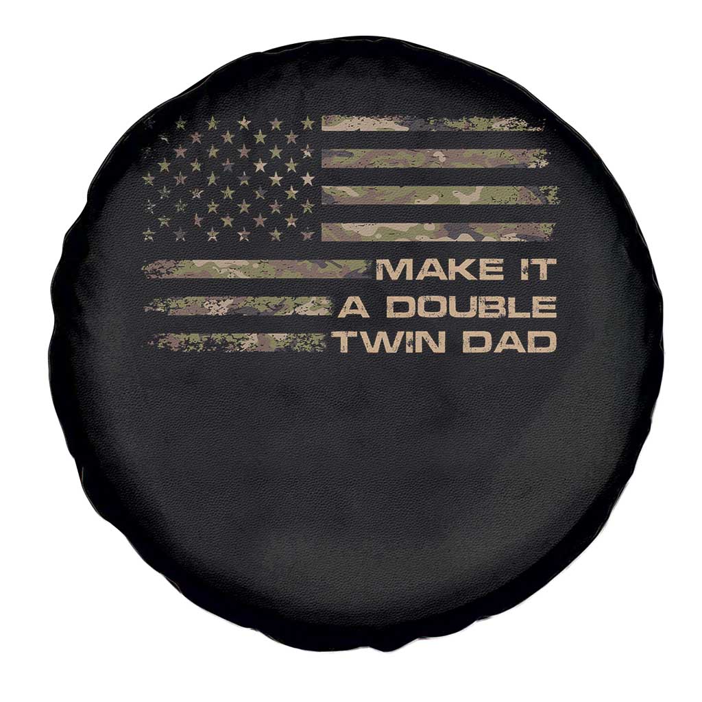 Twin Dad Spare Tire Cover Make It A Double Funny Fathers Day Camo American Flag TS10 Print Your Wear