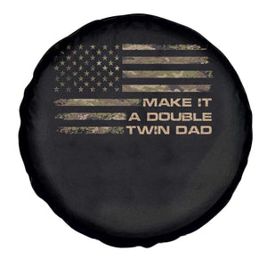 Twin Dad Spare Tire Cover Make It A Double Funny Fathers Day Camo American Flag TS10 Print Your Wear