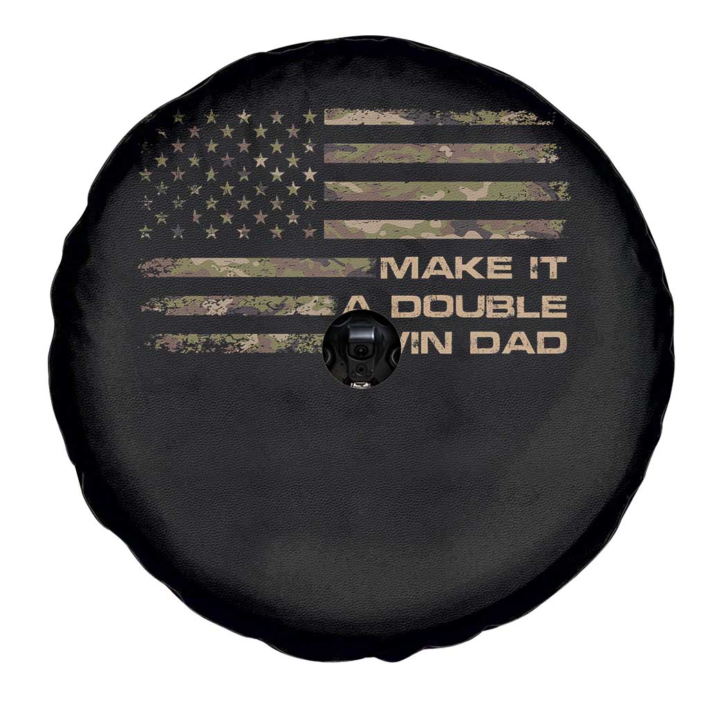 Twin Dad Spare Tire Cover Make It A Double Funny Fathers Day Camo American Flag TS10 Print Your Wear